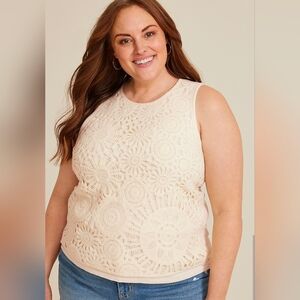 Maurices Women's Crochet Front Tank Top